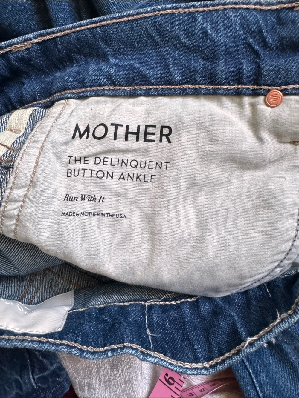 Mother The Delinquent Button Ankle in Run With It, size 26, NWT - Picture 9 of 12